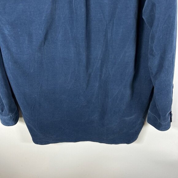 Duluth Trading Co Women’s Sz XXL Navy Blue Long Sleeves Button Up Corduroy Shirt - Picture 8 of 9